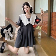 MIKIE D19 Dress For Chubby Women There Is A Bow Tie At The Back. Chest Size Up To 68 Inches Wear Wor