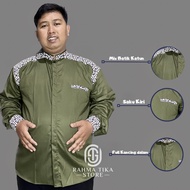 BAJU KOKO PRIA LENGAN PENDEK TERBARU MURAH BIG SIZE JUMBO XXL XXXL - Abu-abu, M(U7Z6) Koko Remaja At