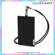 JILL STUART BY JILL STUART [BONNIE] Black Logo Print Cowhide Half Bifold Wallet neck wallet