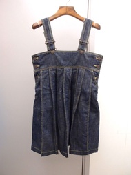 🇯🇵 日本Beams Boy blue denim mini pinny dress Kids (free size)  Beams Boy 吊帶牛仔裙