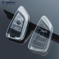 TIMEKEY Soft TPU Car Remote Key Case Cover Shell Fob Keyless Bag For BMW X1 X3 X5 X6 X7 1 3 5 6 7 Se