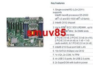 現貨超微 SUPERMICRO X10SRL-F 主板 C612 2011-V3 單路  主板滿300出貨