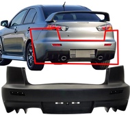 car PP Rear Bumper Conversion Guard Protector rear bumper for Mitsubishi Lancer EVO X Style 2008 - 2