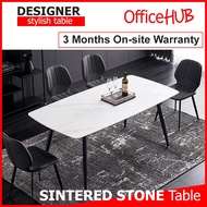 Dining Table Sintered Stone Nordic Stone Slab For HDB BTO Condo Landed