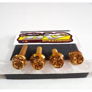 Bolt probolt flower gold derat 12 Length 2.0cm, 3.0cm, 3.5cm, 4.0cm, stainles original thailand