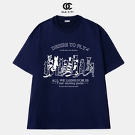 Local brand OLD CITY t-shirt with round neck for men and women, unisex form, 100% cool cotton - TS10