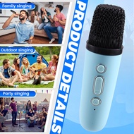 TECHCHIP-K12 Portable Karaoke Machine Wireless Bluetooth Speaker with 2 Microphones RGB Music Player