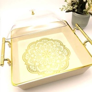 Closed Buffet Serving Tray Aesthetic Square Tray Food Storage Tray