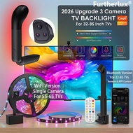 [2026 Upgrade] Tuya WiFi Smart TV Backlight with Camera RGBIC Screen Sync LED Light Strip Music Sync