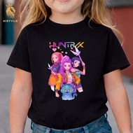Girls' Short Sleeve Tops for Big Kids T T-shirt Baju Kpop Demon Hunters 01 T-Shirt Kids Adult-Kpop H