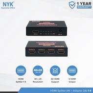 HDMI Splitter NYK 4 port 4Kx2K UHD - Splitter hdmi 1-4 DiM