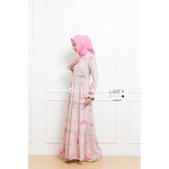 EmmaQueen Lucy Dress gamis muslim syari busui friendly motif bunga