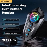 HDJ Helmet Intercom Y12 PRO Helmet 20 hours Battery Life, Share Music, voice Assistant, Can connect 