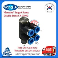"Sang-A" GPA (2) Series PU Tube OD: 4,6,8,10,12mm Double Branch A "Made in Korea" Thread BSPT (PT) 1