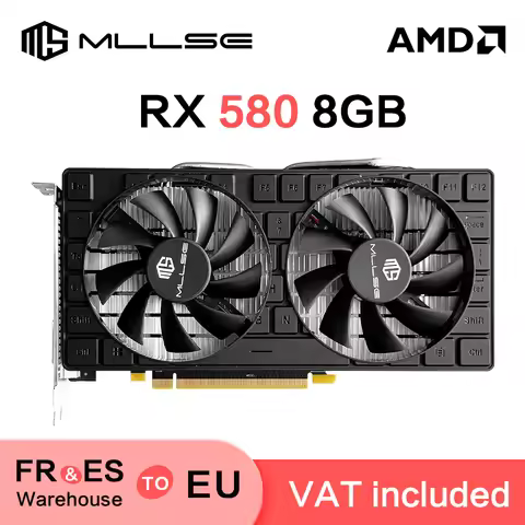 MLLSE RX 580 8GB 2048SP Game Video Card GDDR5 256Bit 6Pin PCI Express 3.0 × 16 AMD Radeon GPU RX 580