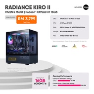 IDEALTECH RADIANCE KIRO II AMD PC PACKAGE ( RYZEN 5 / AMD RX 9060 XT 16GB / 16GB RAM / 500GB SSD )
