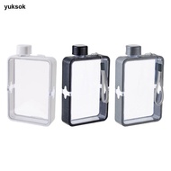 yuksok Flat Water Bottle Transparent Flat Water Bottle Flat Water Bottle Travel Portable for Outdoor