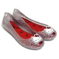 【Hello Kitty 】 凱蒂貓防水魚口涼鞋雨鞋(銀色)