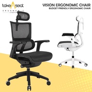 Vision Ergonomic Office Chair ★ Mesh Office Chair ★ Flexible Lumbar Support ★ Easy Self Setup