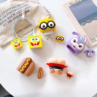 Iphone 30W 20W 18W Fast Charger Adaptor cable protector cute cartoon Characters Disney Marvel Apple 