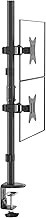 Greenhouse GH-AMDN2V-BK Dual Monitor Arm, 2 Screens in Vertical, Supports 17-32 Inches, Load Capacit