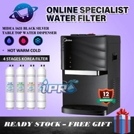 Midea Mild Alkaline Hot Normal Cold Desktop Water Dispenser Model 1631 - 4 Korea Filter Halal Certif