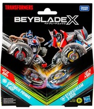 現貨全新❤️Beyblade X 與變形金剛聯名的爆旋陀螺套裝，攻擊型的金剛王 3-60F 以及防禦型的天王星 3-80N