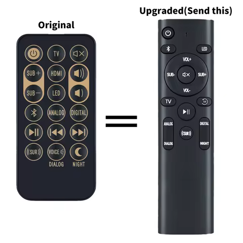 Replacement Remote Compatible with Klipsch SoundBar RSB-3 RSB3 R4B R-4B 1062590 RSB6 RSB-6 RSB8 RSB-