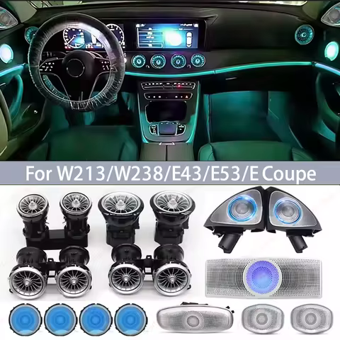 64 Colors LED For Mercedes Benz W213 E-Class Coupe For AMG E43 E53 3D Rotating Tweeter Speaker Air V