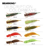 BEARKING Larva Soft Lures 6.2cm 1.6g 8pcs/bag Fishing Artificial Silicone Bass Pike Minnow Swimbait 