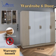 mesra-6door wardrobe / high class wardrobe / wardrobe murah / mix colour wardrobe / cabinet murah / 