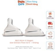 Set of 2 Hegen Silicone Extract Flow S/M/L/Y-Cut Nipples – For Hegen Milk Bottles, For Newborn Babie