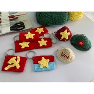 Vietnam hat flag keychain