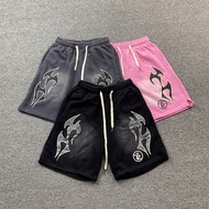HELLSTAR 1:1 WEST COAST Printed Sweatpants 100%Cotton Casual Pants Summer Vintage Shorts For Men