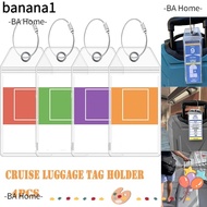 BA Cruise Luggage Tag Holders, Zip Seal Pouch PVC Suitcase Label Holder, Durable Waterproof Steel Wi