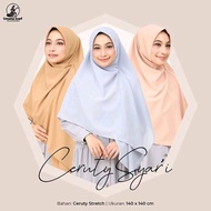 Hijab/Jilbab segiempat Umama Syari Bahan Ceruti Syari Ukuran Jumbo 140x140 cm Kerudung Ceruty Syari 