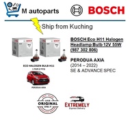 [KCH] PERODUA AXIA (2014 - 2022) BOSCH Eco H11 Bulb 12V 55W H11 (987 302 806) 2PCS