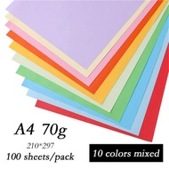 Colored Paper Assorted A4 Copy Paper 100 Sheets Origami Paper Crafting Decorating Paper Art Paper