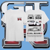 💜 เสื้อ GTR NISMO Nissan Skyline R08 สื้อยืดฮาเลย์ ฝ้าย  ไม่จำกัดเพศ Mens T-shirt