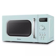 Midea AM820C2RA Light Retro Green Quick Defrost Microwave Oven, 21L