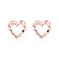 SK Jewellery Open Hearts 14K Rose Gold Loca Earrings