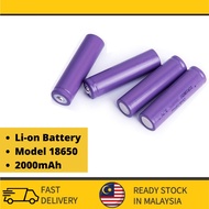 🔥READY STOCK🔥 YIDOO BTY-20 2000mah8650 Battery rechargeable for Clock speaker Small fan electric car