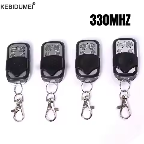 4 Buttons Remote Control 330MHZ Garage Gate Door Opener Duplicator Copy Remote Controller 330MHZ Clo