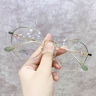 2022 Graded eyeglasses for women 0-600° Eo optical eyeglasses anti radiation eyeglasses for women with case TR90  Black Frame Plain Face Myopia Glasses Female Korean Version Face-Appearing Small Anti-Radiation Anti-Blue Light Fatigue P