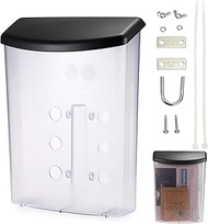 BTSKY Outdoor Brochure Holder Plastic Literature Display Box Wall Mount Postcard Holder with Black L