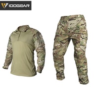 IDOGEAR Tactical Uniform Shirt & Tactical Pants BDU Combat Clothes With Elbow Pads 3115