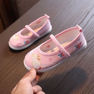 Old Beijing Children's Embroidered Shoes Girls Hanfu Shoes Chinese Style Children's Shoes Baby Handmade Cloth Shoes Hanfu Performance Shoes