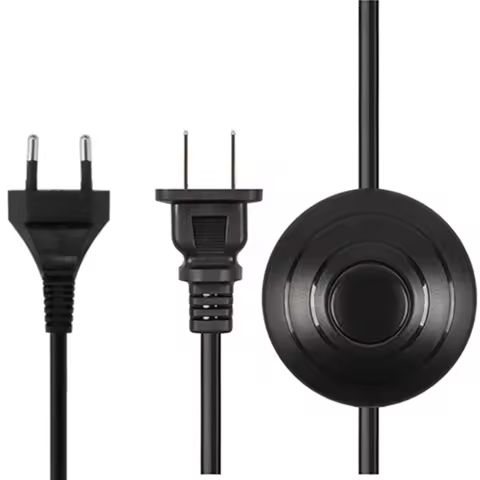 1PC Power Cord 1.8 meters Extension cord with Foot switch AC power American Standard 2 core For floo