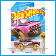 Hot Wheels 87 Dodge D100 HW 2023 Baja Blazers 1/10 Pink 4x4 Off Road Car kereta hotwheels 87 dodge d