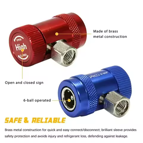 R1234yf Quick Connector Adapter Auto AC High/Low Side R1234yf Quick Couplers Refrigerant Adapters Co